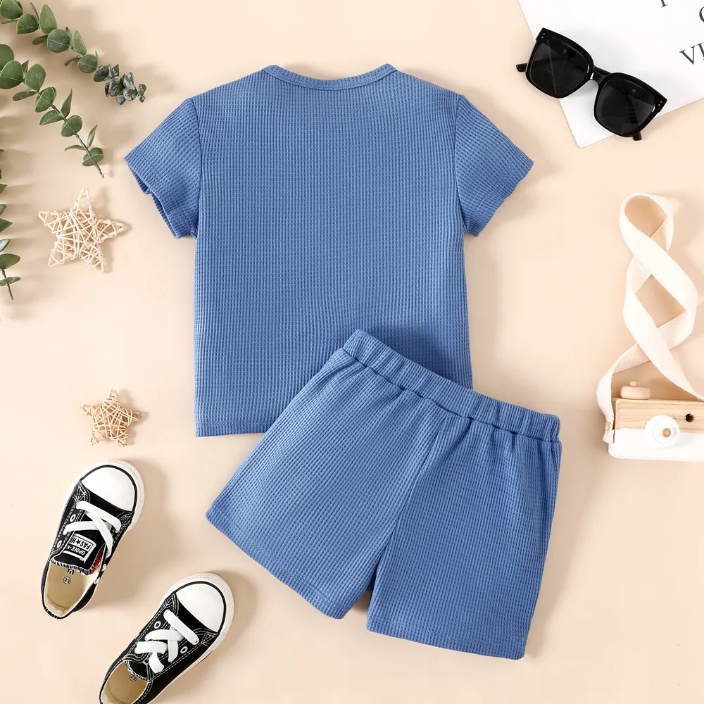 2 pezzi Bambino piccolo Ragazzo Casual set di t-shirt big image 2