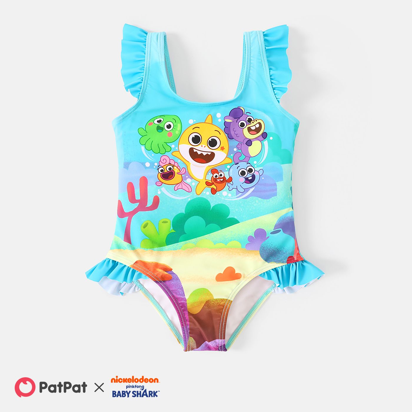 

Baby Shark Toddler Colorful Print Swimsuit