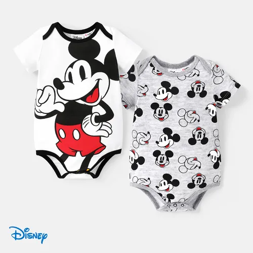 Disney Mickey and Friends Baby Boy/Girl Cotton Short-sleeve Graphic Romper