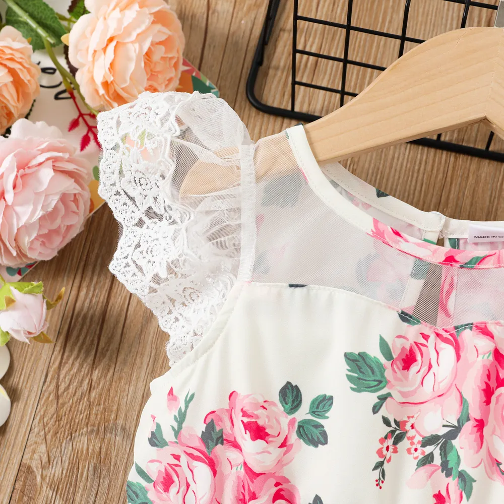 Bambino piccolo Ragazza Pizzo Dolce Rosa Vestiti big image 3