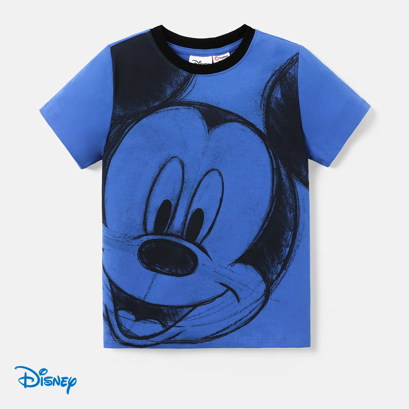 Disney Mickey and Friends Criança Unissexo Graffiti desenhado à mão Manga curta T-shirts Azul big image 1