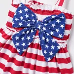 Independence Day Baby Girl 95% Cotton Bow Front Smocked Slip Dress REDWHITE image 5
