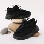 Toddler / Kid Lace Up Front Thermal Chunky Sneakers Black
