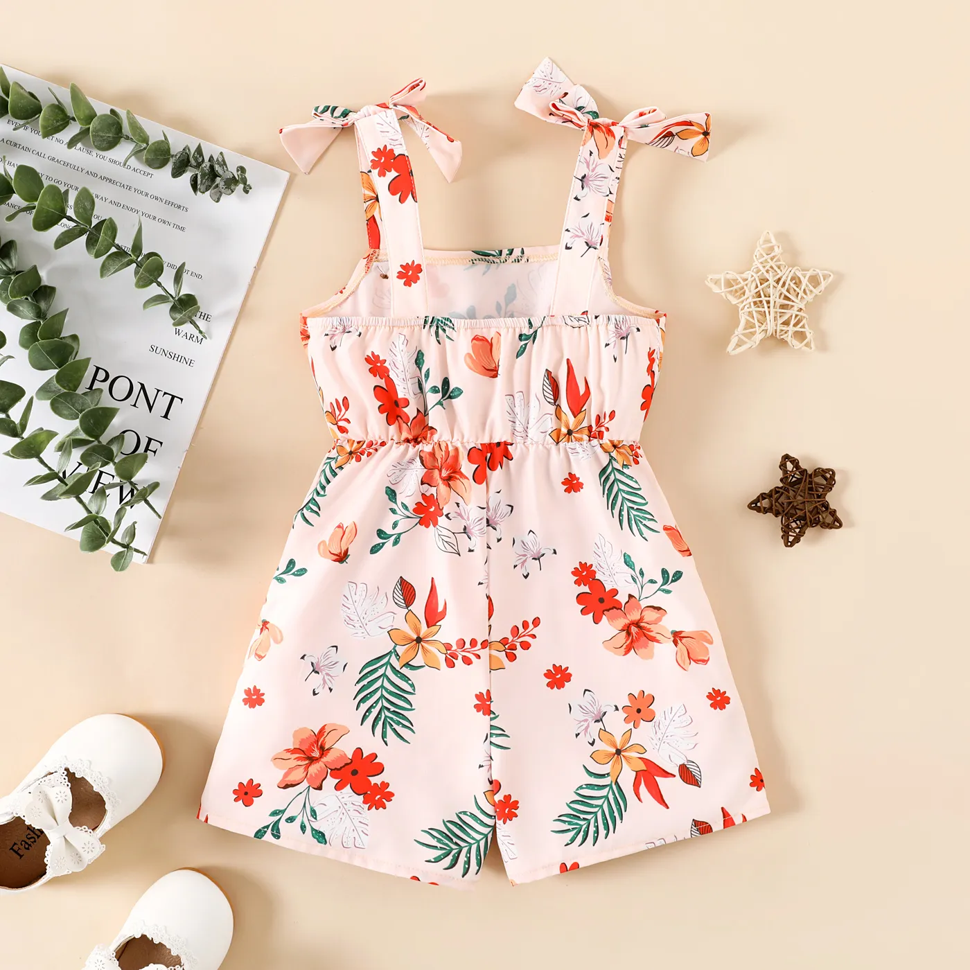 Toddler Girl Allover Floral Print Cami Romper  image 2