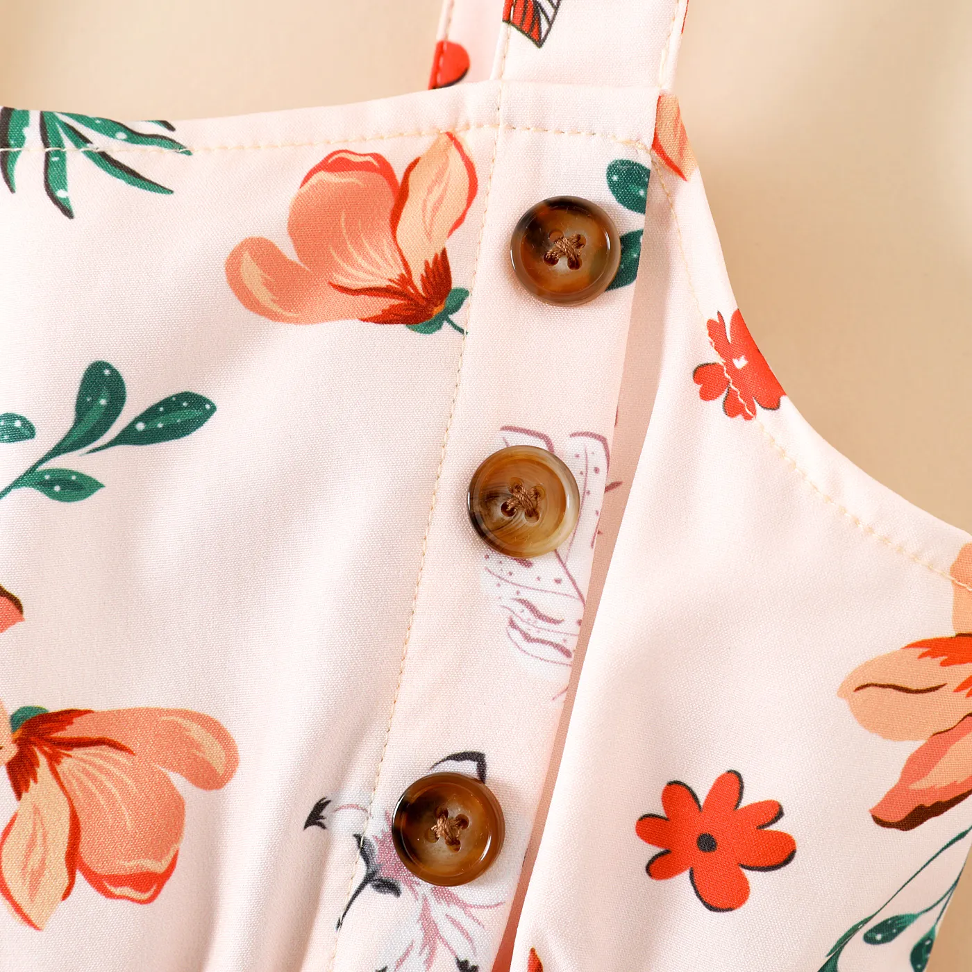 Toddler Girl Allover Floral Print Cami Romper  image 4