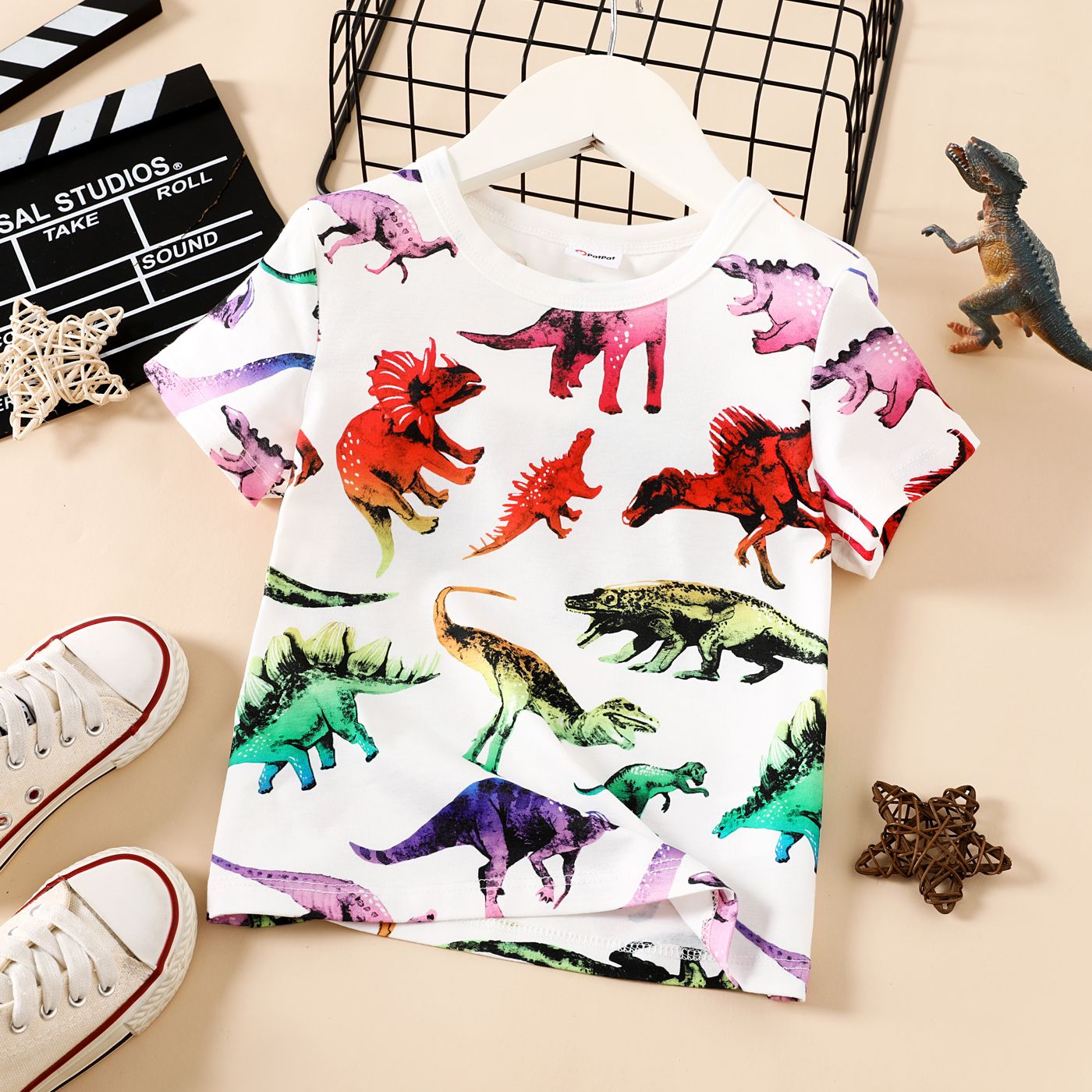 Toddler Boy Dinosaur Print Short-sleeve Tee