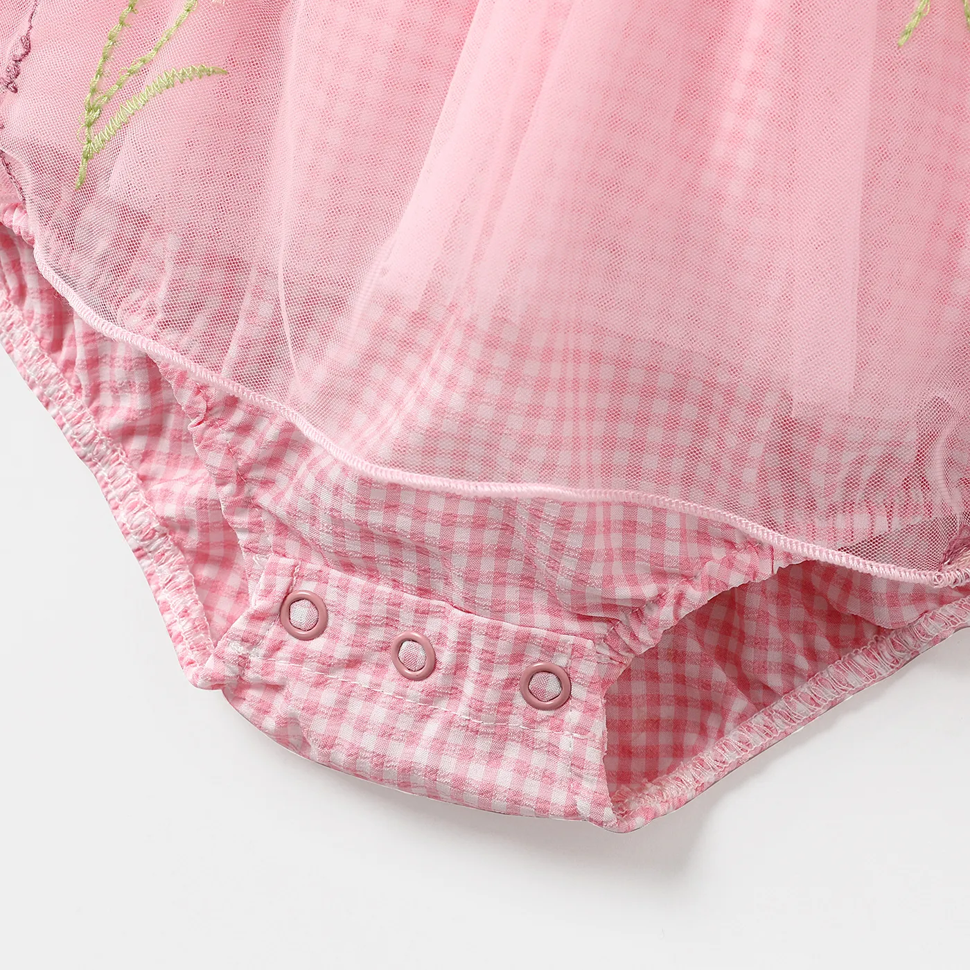 Bebé Menina Extremidades franzidas Elegante Sem mangas Macacão curto Rosa image 4