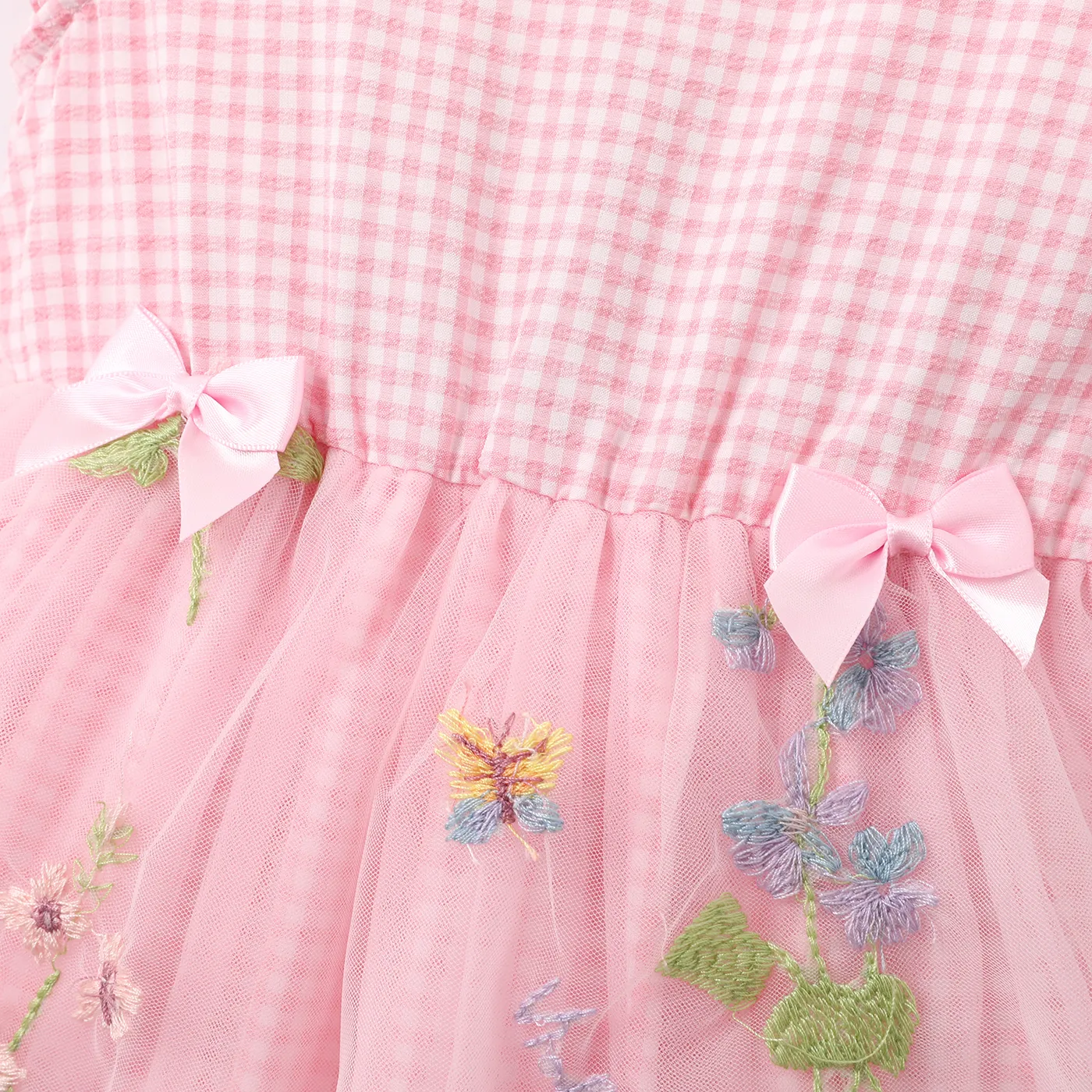 Bebé Menina Extremidades franzidas Elegante Sem mangas Macacão curto Rosa image 5