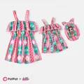 L.O.L. Surprise Mommy and Me Colorful Graphic Ruffled Cami Romper Shorts  image 1