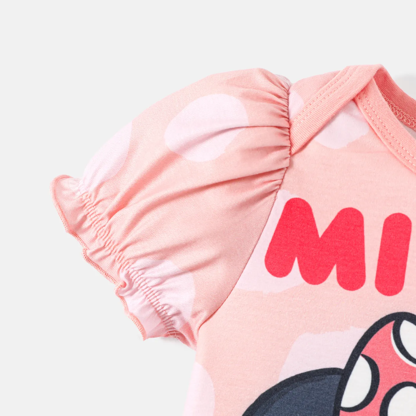 Disney Mickey and Friends Baby Girl Puff-sleeve Graphic Naia™ Romper Pink image 5