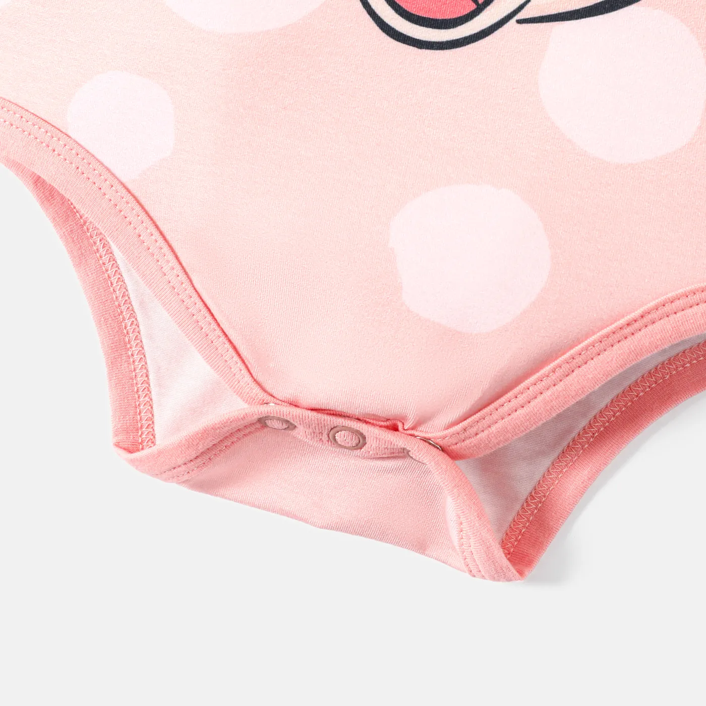 Disney Mickey and Friends Baby Girl Puff-sleeve Graphic Naia™ Romper Pink image 6
