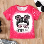 Kleinkinder Mädchen Avantgardistisch Kurzärmelig T-Shirts roseo