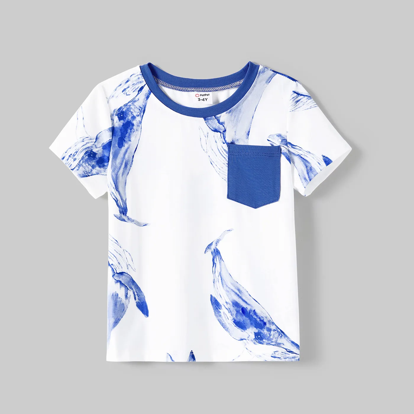 Family Matching Dolphin Print Slip Dresses and Short-sleeve T-shirts Sets  image 6