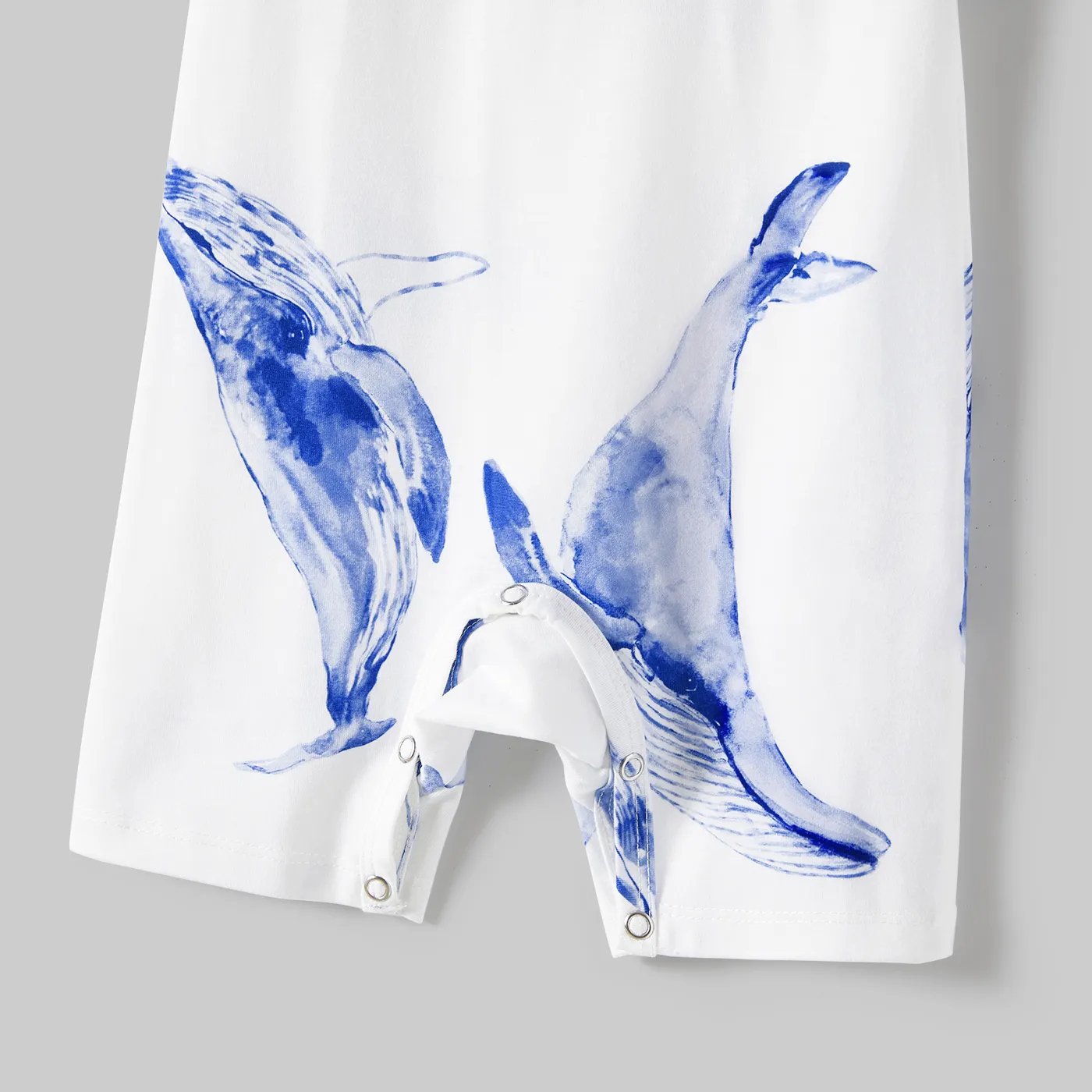 Family Matching Dolphin Print Slip Dresses and Short-sleeve T-shirts Sets  image 5