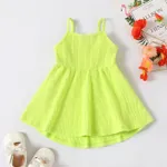 Baby Girl Solid Ribbed Slip Dress Light Green