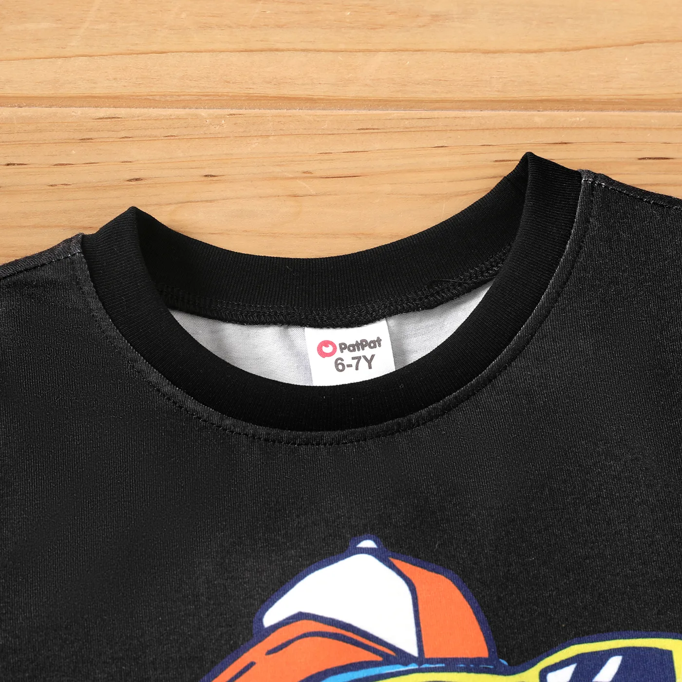Kid Boy Dinosaur Print Tee Black image 5
