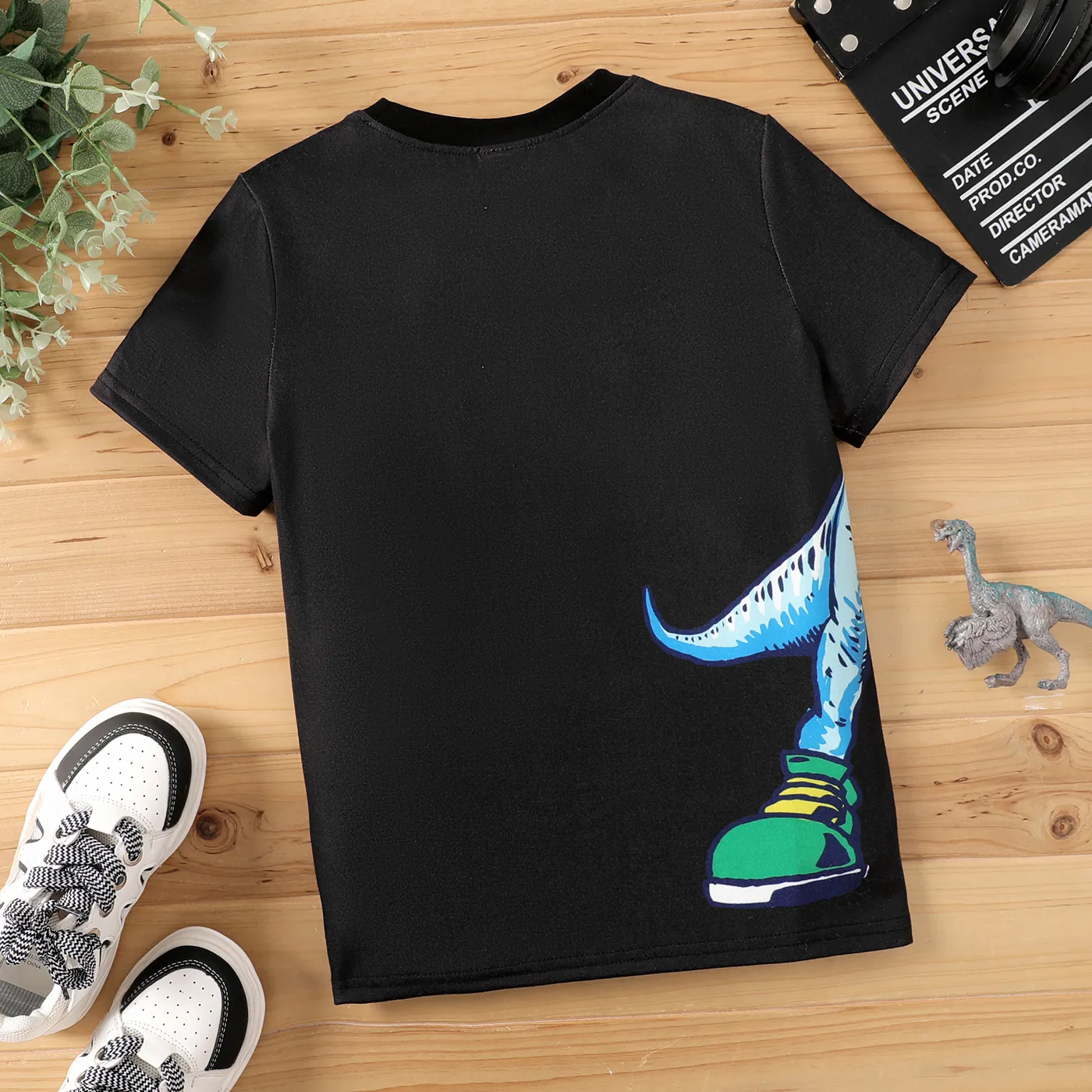 Kid Boy Dinosaur Print Tee Black image 4