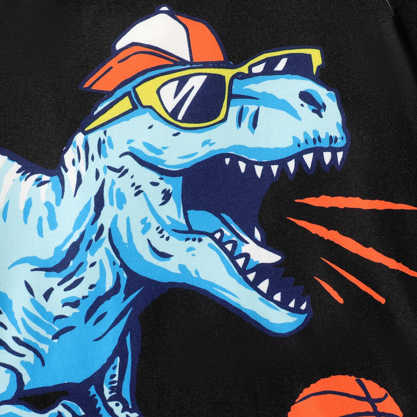 Kid Boy Dinosaur Print Tee Black image 3