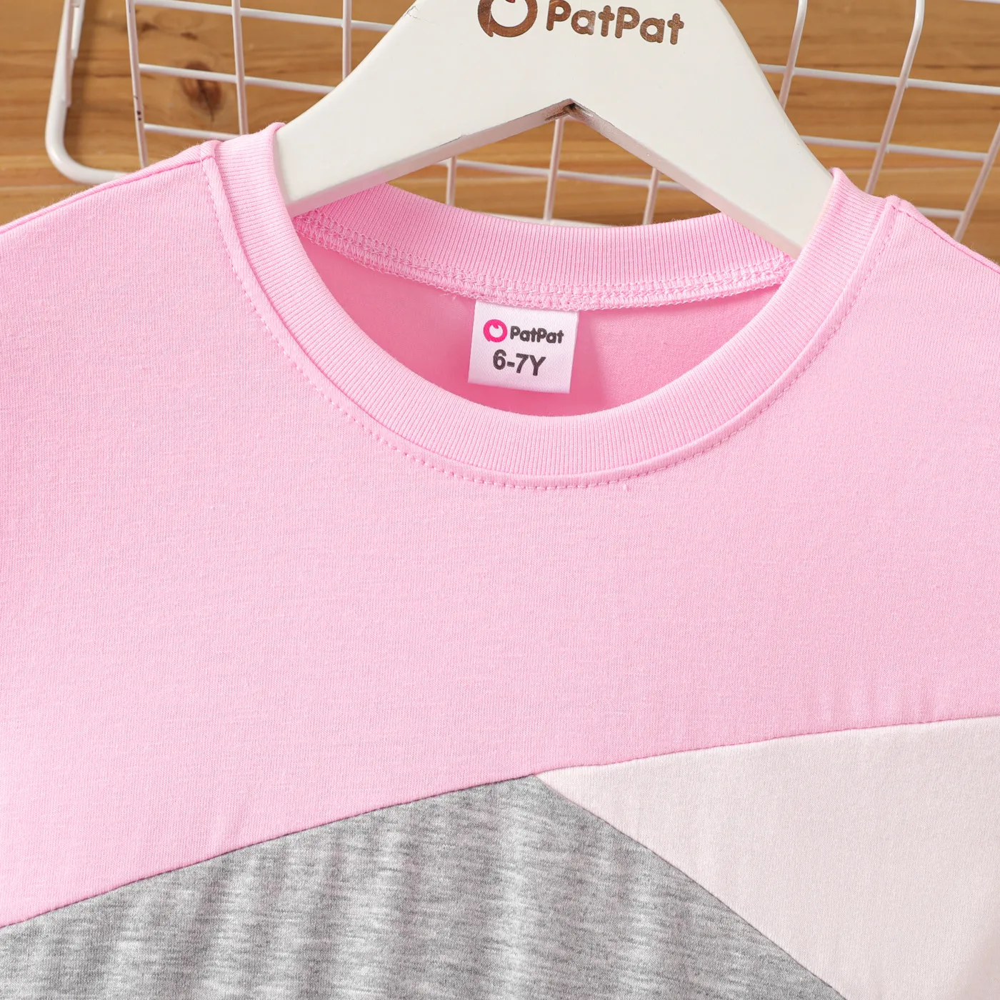 Kid Girl Color Block Short-sleeve Dress ColorBlock image 3