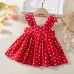 Baby Girl Polka Dots Print Ruffled Slip Dress  image 2