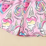 Toddler Girl Ice Cream & Candy Print Belted Slip Romper  image 5