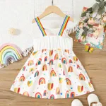 Toddler Girl Allover Rainbow Heart Print Strappy Dress  image 2
