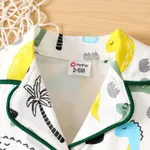 2pcs Baby Boy Dinosaur Letter Print Short-sleeve Shirt and Shorts Set  image 3