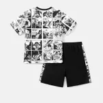 Batman Toddler/Kid Boy 2pcs Character Print Naia™ Short-sleeve Top and Shorts Set  image 5