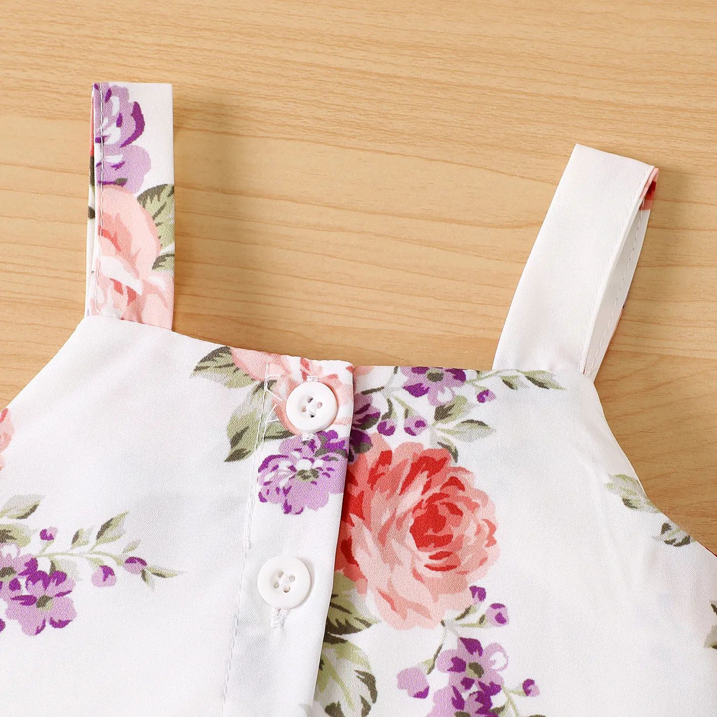 3 unidades Bebé Menina Flor grande Elegante Manga cava Conjunto para bebé  image 3