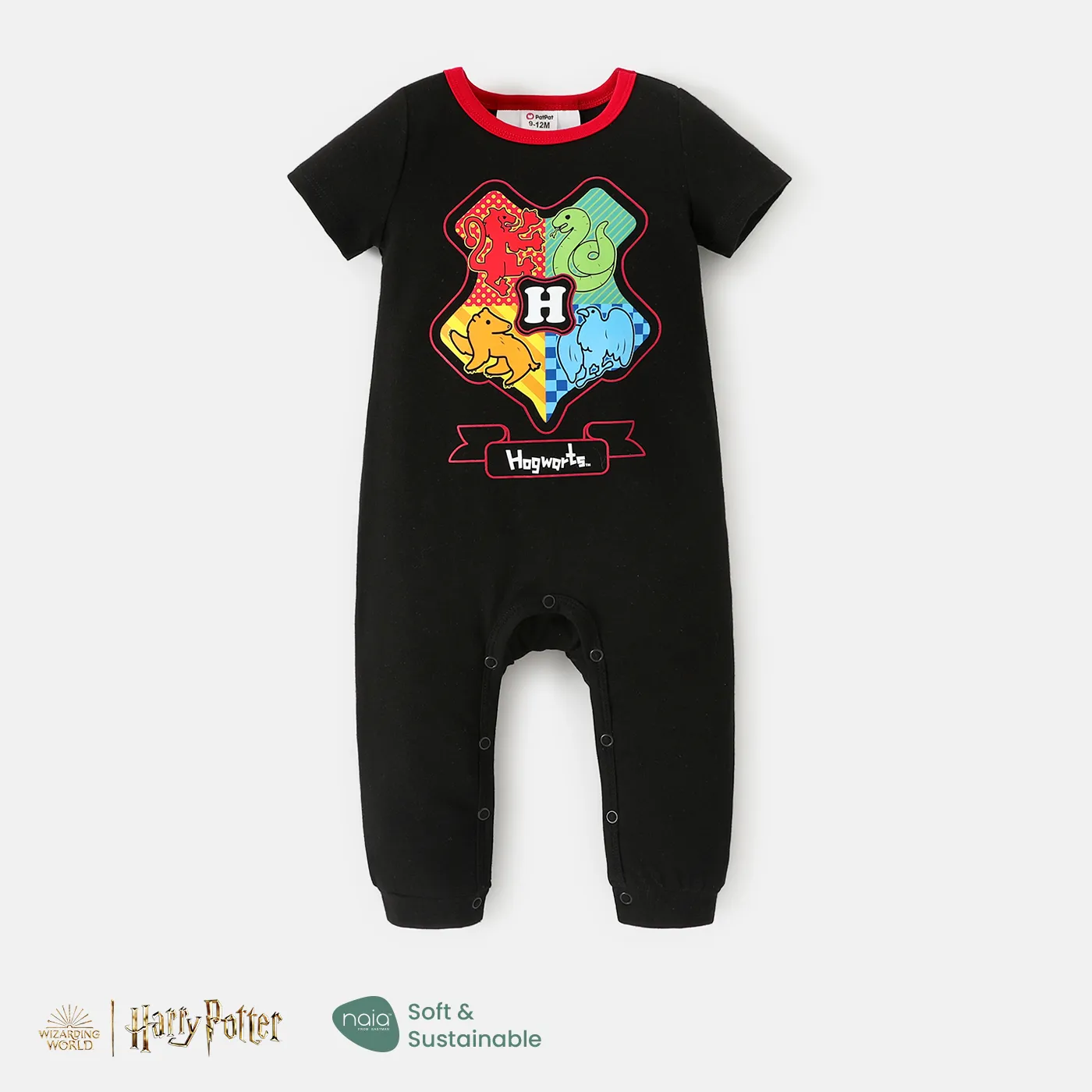 Harry Potter Baby Boy Short-sleeve Graphic Cotton or Naiatm Jumpsuit