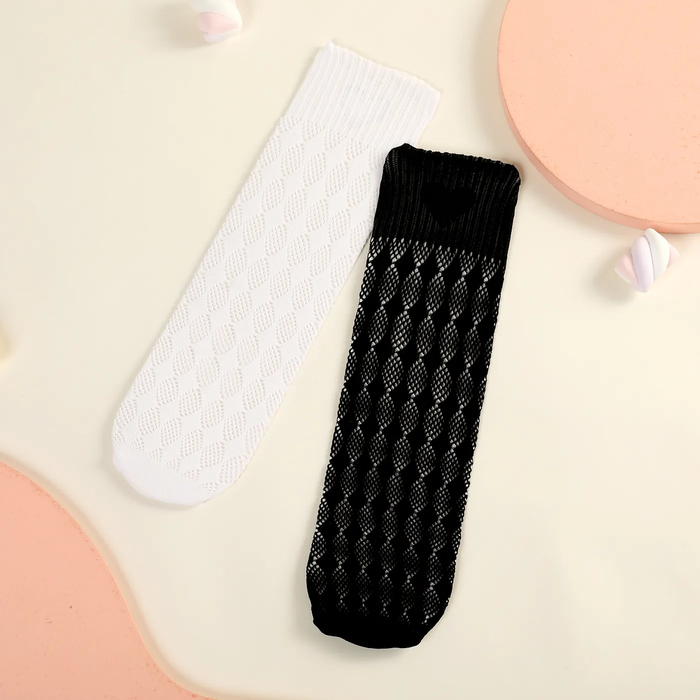Baby / Toddler Lingge Graphic Fishnet Socks  big image 7