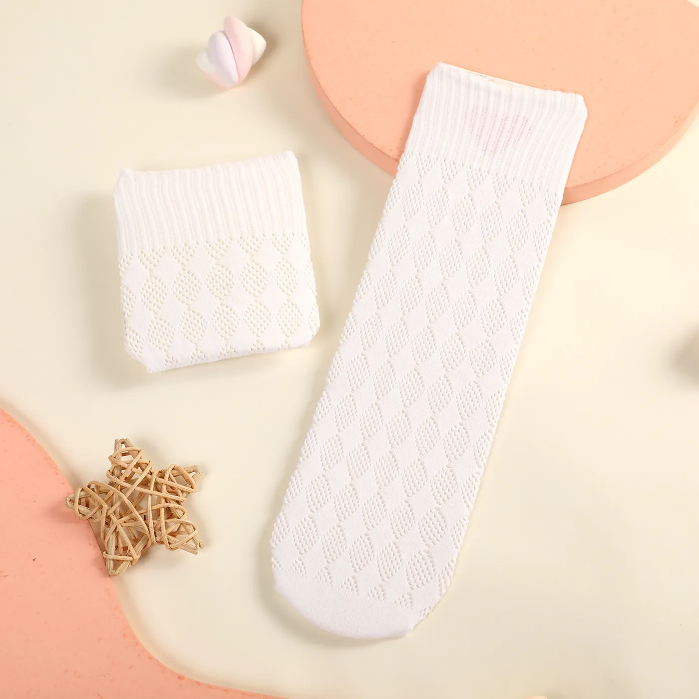 Baby / Toddler Lingge Graphic Fishnet Socks  image 3