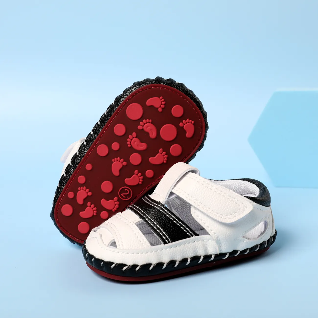 طفل / طفل صغير اثنين من لهجة Colorblock أحذية بريووكر أبيض big image 1