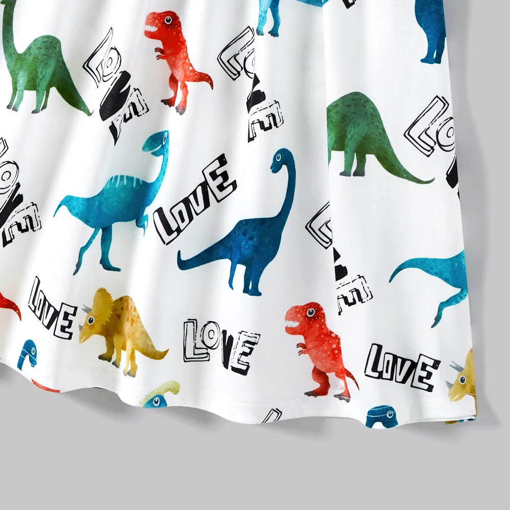 Family Matching Dinosaur Print Tank Dresses and Short-sleeve T-shirts Sets big image 17