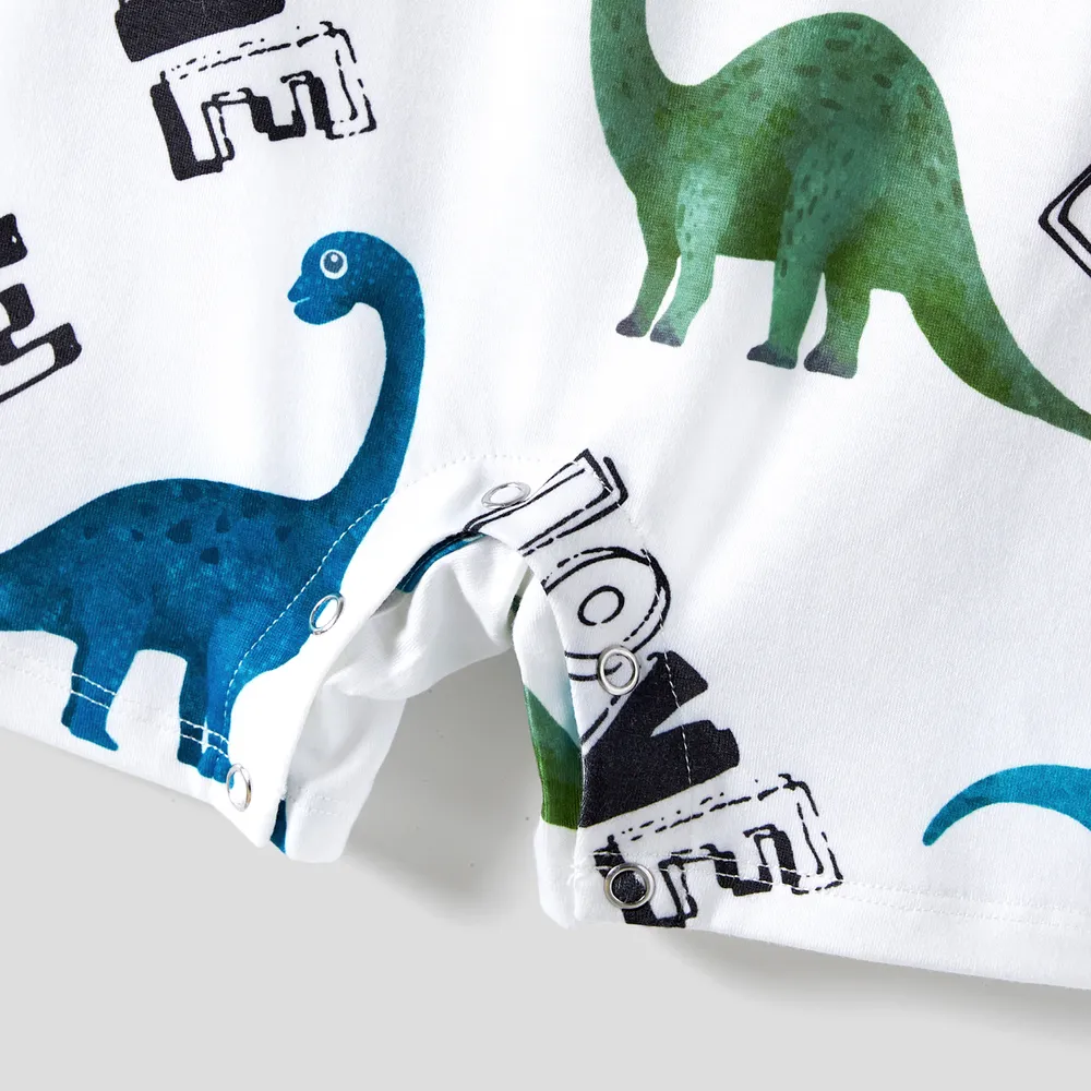 Family Matching Dinosaur Print Tank Dresses and Short-sleeve T-shirts Sets big image 5