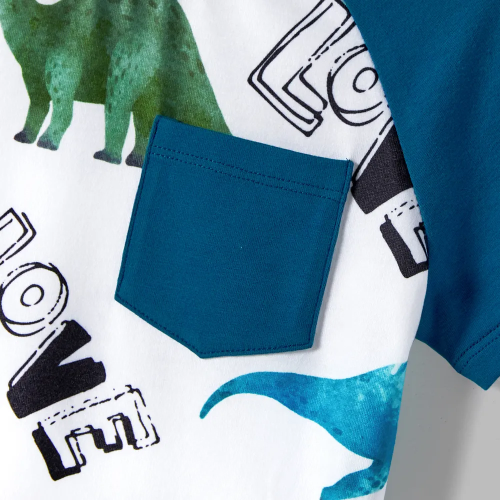 Family Matching Dinosaur Print Tank Dresses and Short-sleeve T-shirts Sets  big image 8