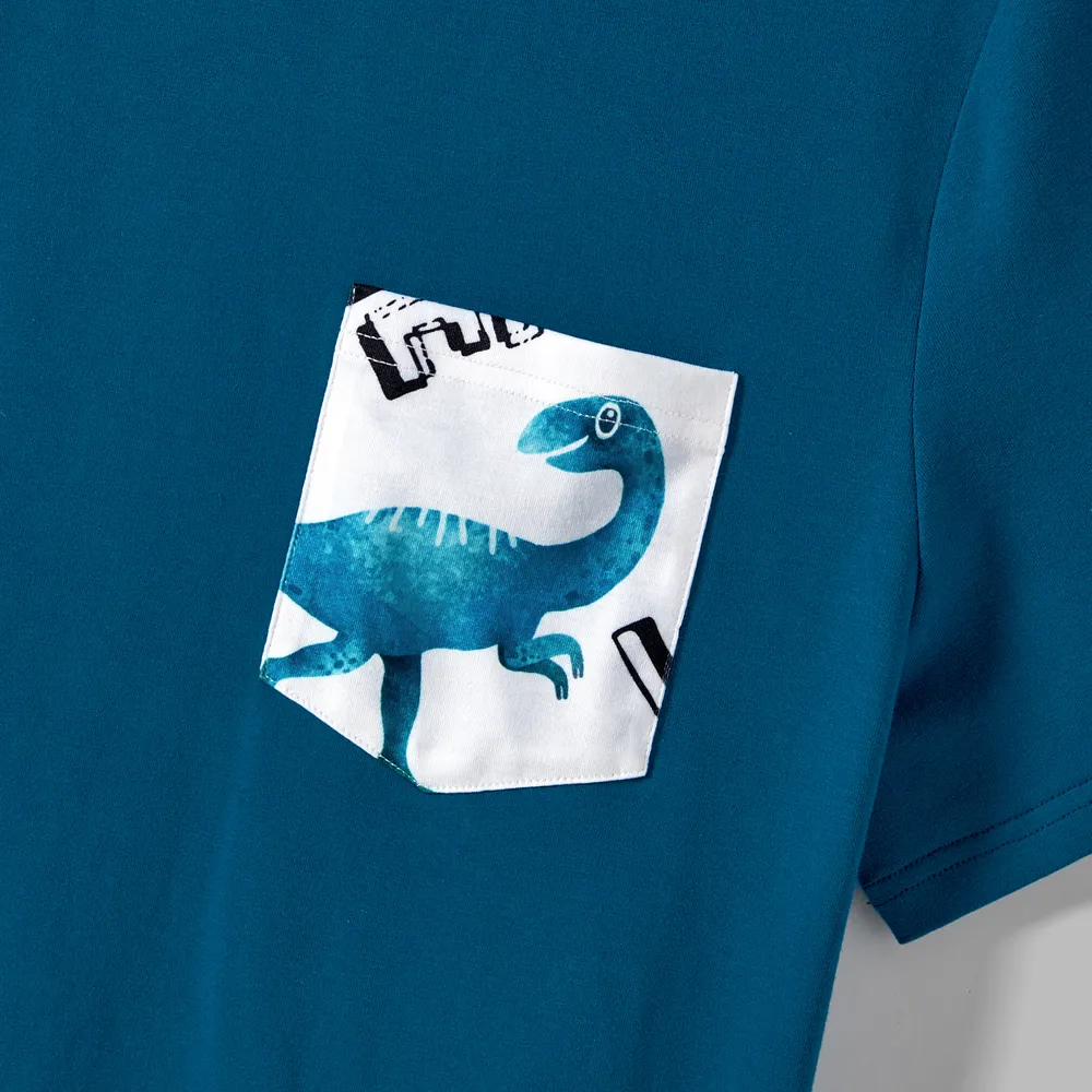 Family Matching Dinosaur Print Tank Dresses and Short-sleeve T-shirts Sets big image 20