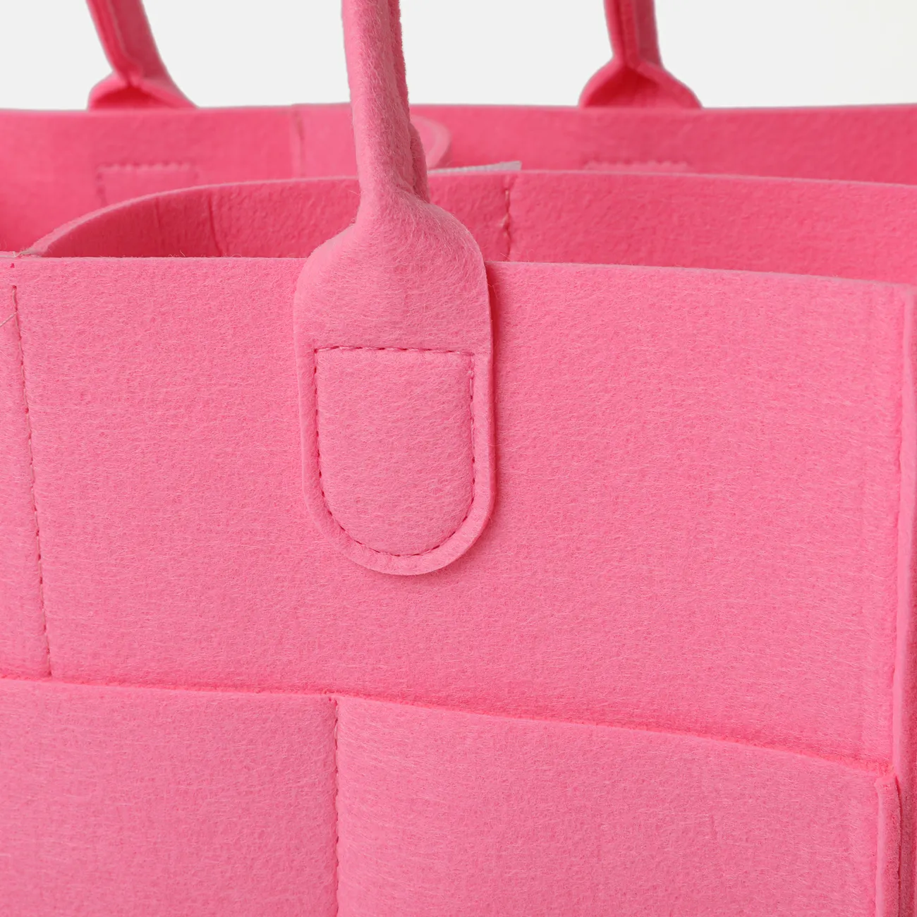 Bolsa de pañales plegable de gran capacidad de almacenamiento de tela para bebé, carrito de pañales de gran tamaño Rosado big image 1