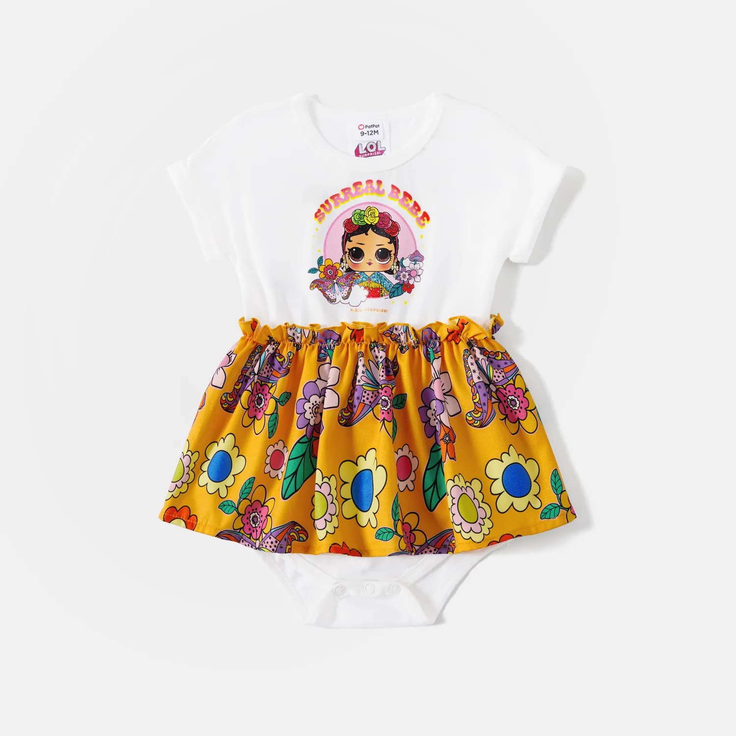 L.O.L. Surprise Mommy and Me 2pcs Cotton Short-sleeve Knot Front Graphic Tee and Allover Print Skirt Set  image 1