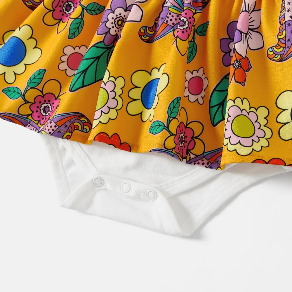 L.O.L. Surprise Mommy and Me 2pcs Cotton Short-sleeve Knot Front Graphic Tee and Allover Print Skirt Set big image 3