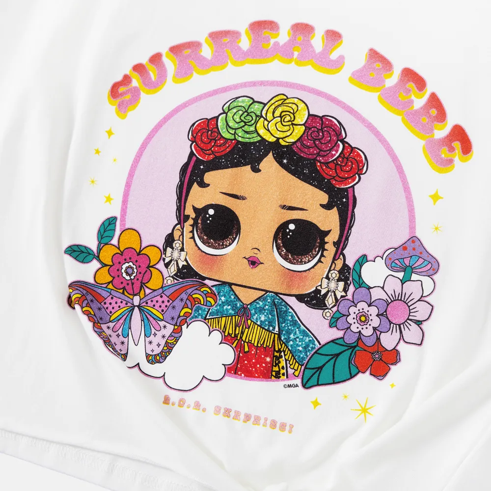 L.O.L. Surprise Mommy and Me 2pcs Cotton Short-sleeve Knot Front Graphic Tee and Allover Print Skirt Set big image 10