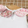 2pcs Baby Girl Ethnic Style Floral Print Sleeveless Top and Bow Decor Shorts Set  image 5