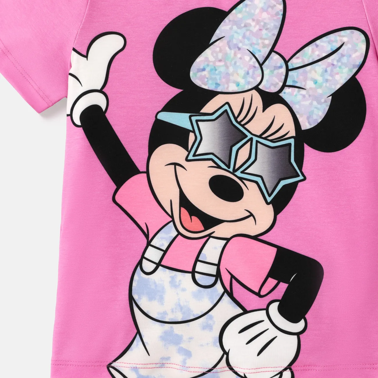 迪士尼幼兒/兒童女孩/男孩角色印花 Naia™ 短袖 T 恤 粉色的 big image 1