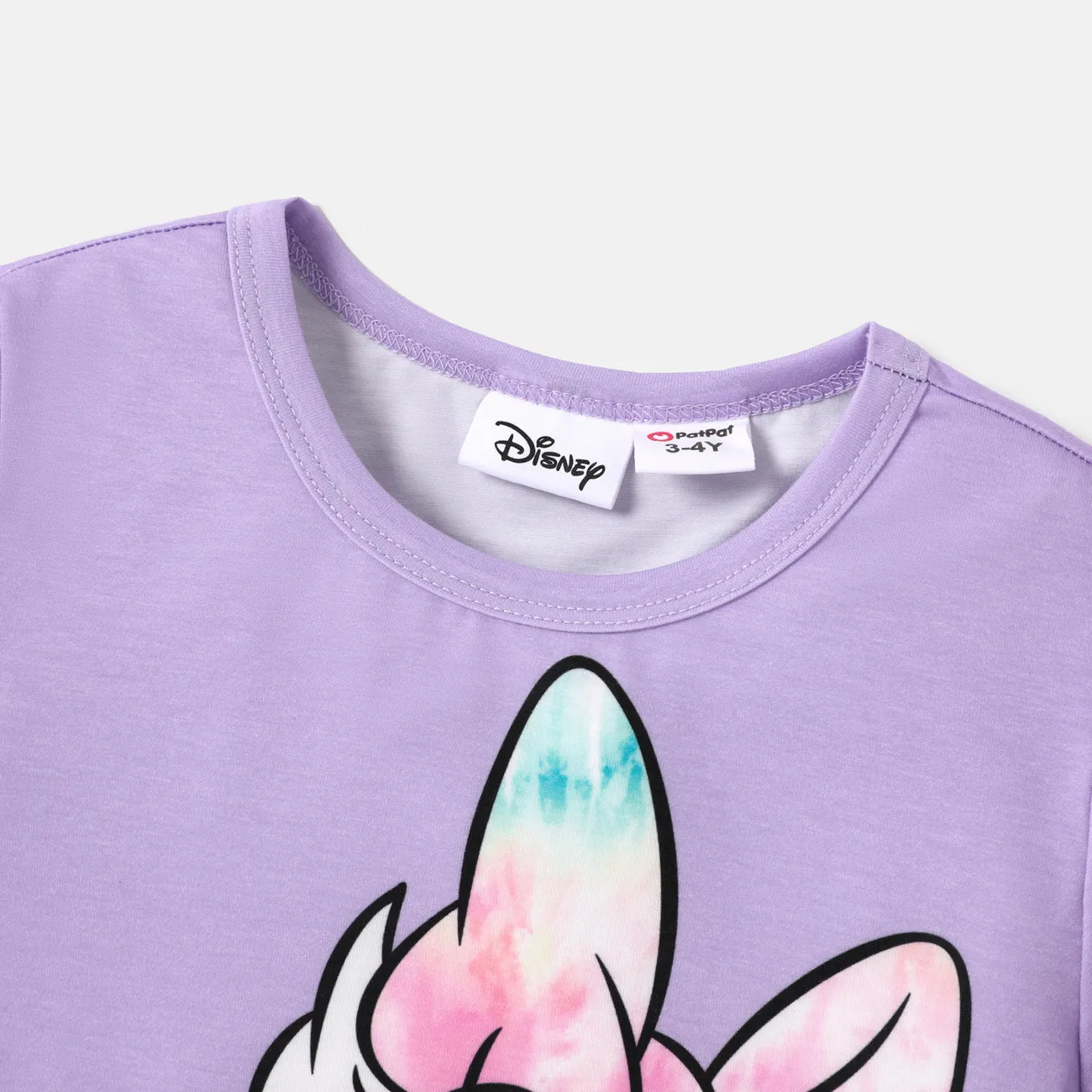 Disney Mickey and Friends Toddler/Kid Girl/Boy Character Print Naia™ Short-sleeve Tee Light Purple big image 1