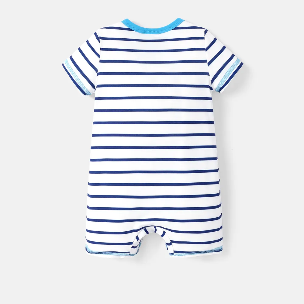 Baby Shark Baby Boy/Girl Short-sleeve Graphic Naia™ Romper big image 6