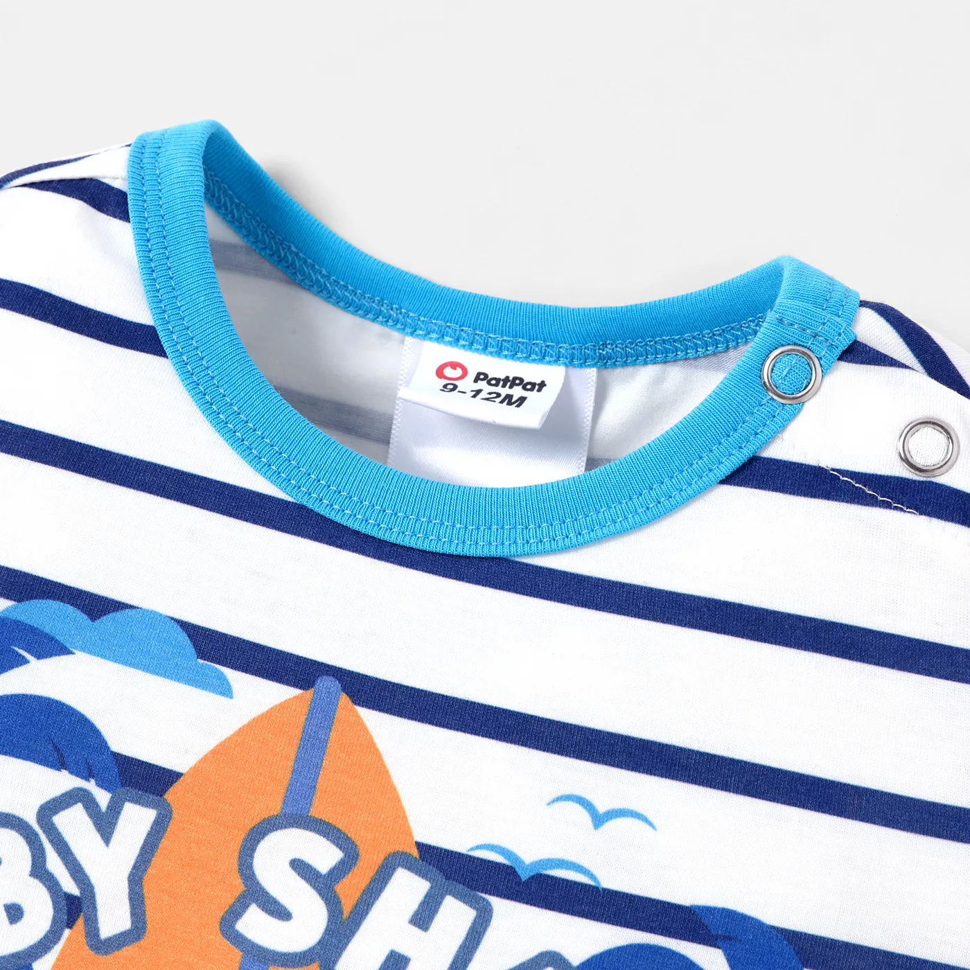 Baby Shark Baby Boy/Girl Short-sleeve Graphic Naia™ Romper  image 4