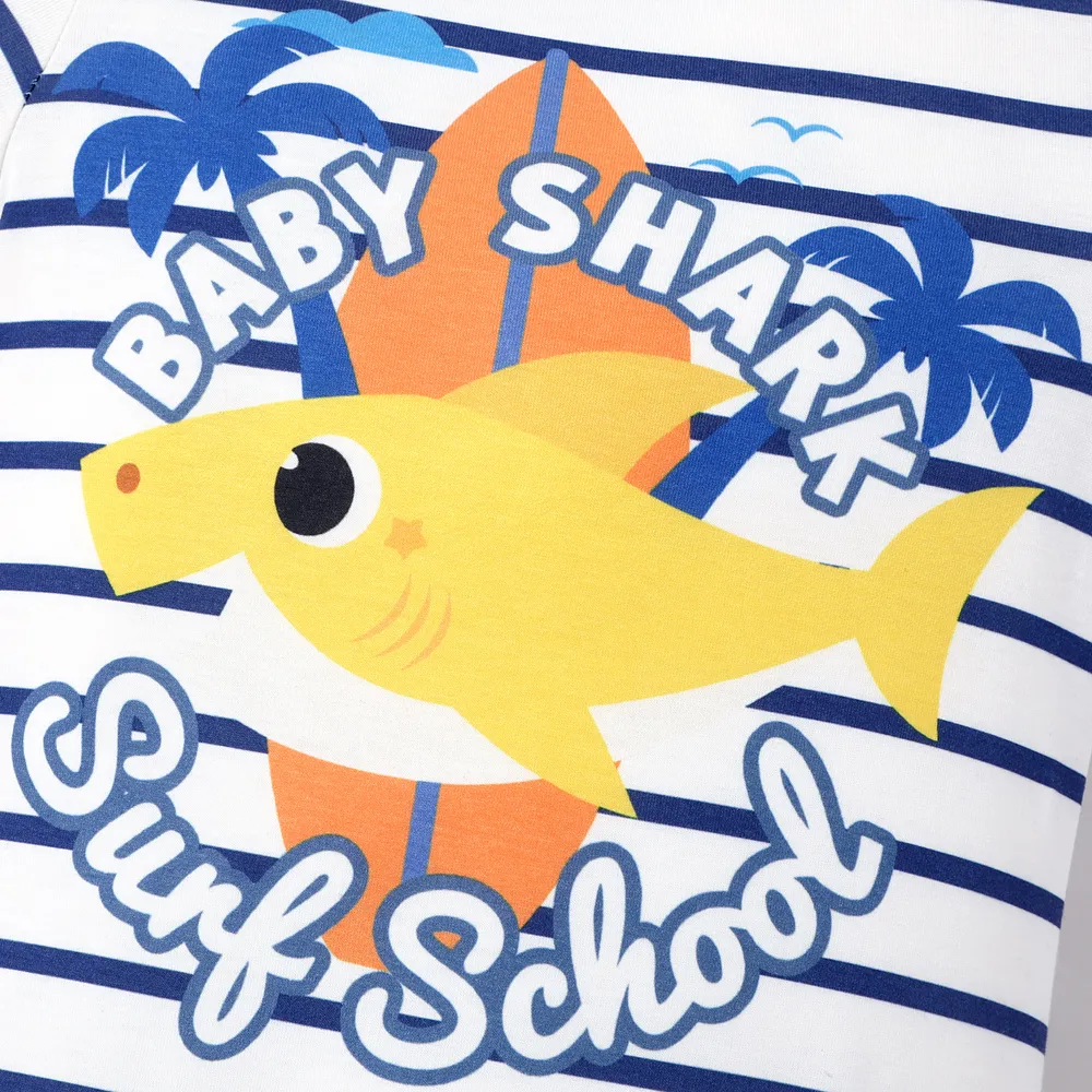 Baby Shark Baby Boy/Girl Short-sleeve Graphic Naia™ Romper big image 3