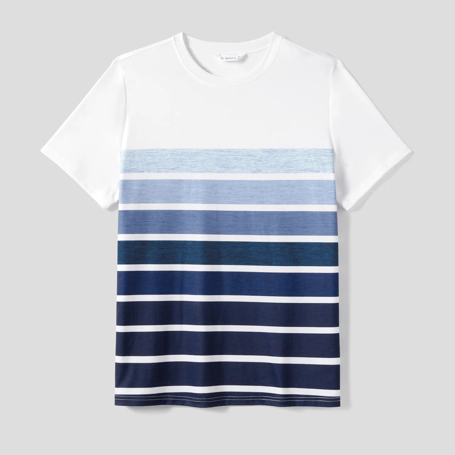 Family Matching Belted Ombre Slip Dresses and Striped Short-sleeve T-shirts Sets  big image 18