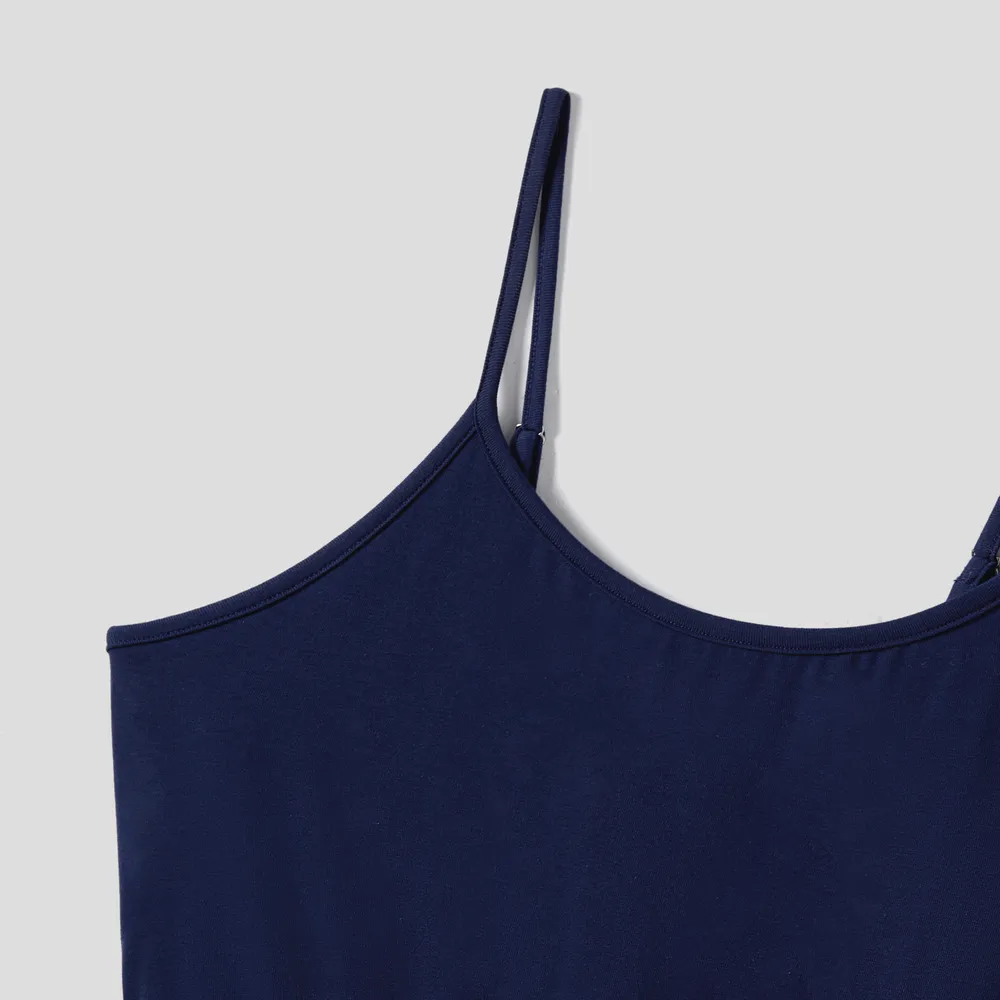 Family Matching Belted Ombre Slip Dresses and Striped Short-sleeve T-shirts Sets big image 16