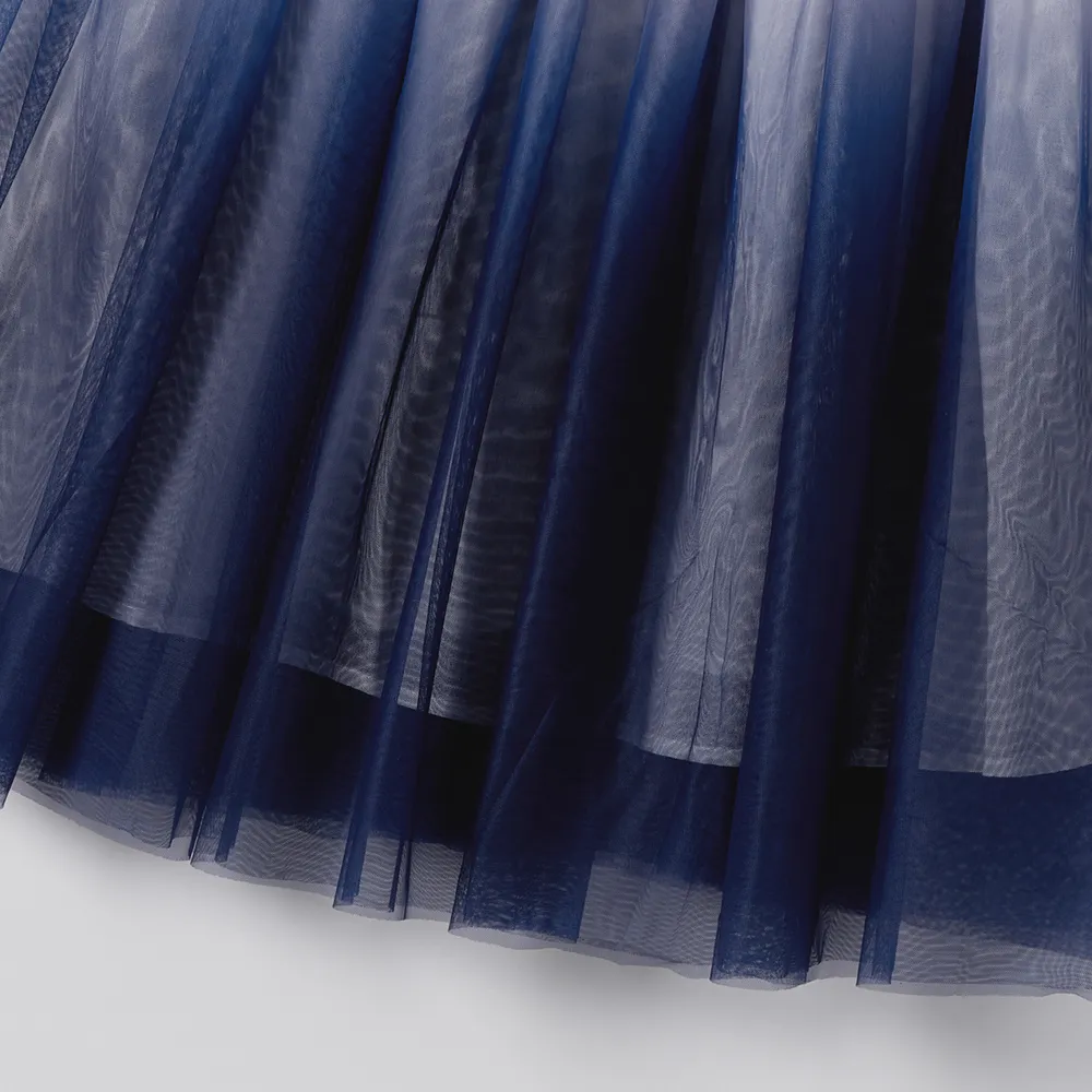 Family Matching Belted Ombre Slip Dresses and Striped Short-sleeve T-shirts Sets big image 15